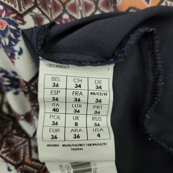 Promod Navy Patterned Dress - Picture 4 of 4